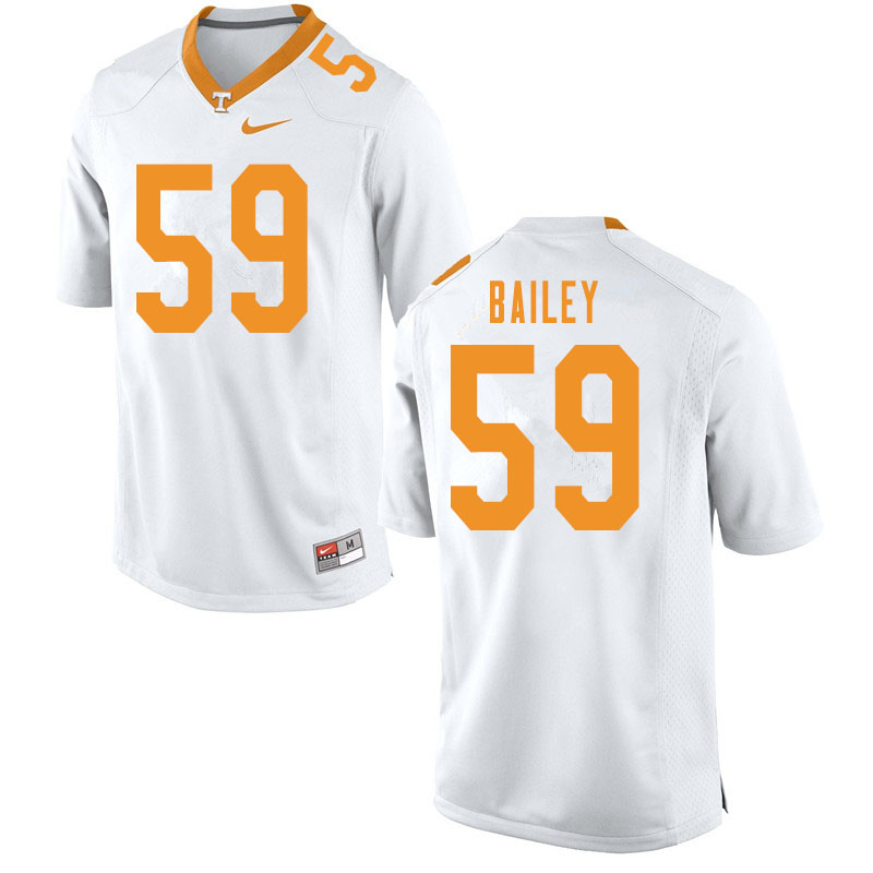 Men #59 Dominic Bailey Tennessee Volunteers College Football Jerseys Sale-White
